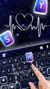 Dark Blue Heartbeat Keyboard Theme screenshot 0