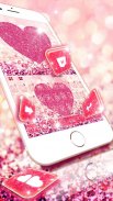 Pink Heart Glitter Keyboard Th screenshot 3