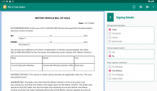 Bill of Sale Maker screenshot 0