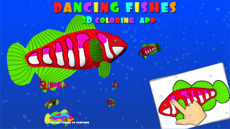 Dancing fishes 3D Coloring App screenshot 2