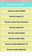All phone reset codes screenshot 0