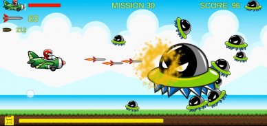 Airplane vs UFO: 2D game screenshot 1