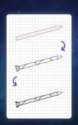 كيفية رسم الصواريخ. خطوة بخطوة رسم الدروس screenshot 2