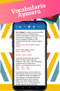 Aymara Vocabulario screenshot 2