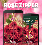 Rose Zipper Lock Screen screenshot 4