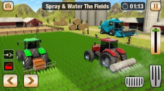 Réel Tracteur Agriculture Simulateur Fermier Sim screenshot 3