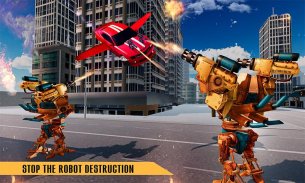 Flying Robot Car Games - Robot Shooting Games 2020 screenshot 2