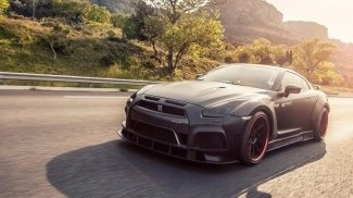 Black Nissan GTR Wallpaper screenshot 11