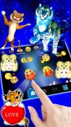 Neon Blue Tiger King 主题键盘 screenshot 2