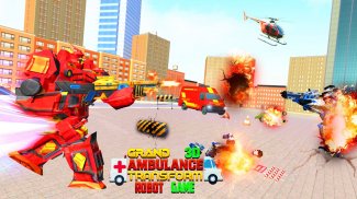 Ambulance robot car rescue game screenshot 3