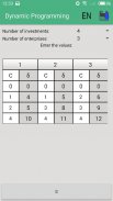 Dynamic Programming: optimal allocation resources screenshot 3