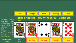 Jacks or Better Poker Free screenshot 2