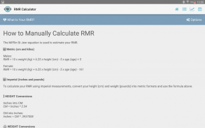 RMR Calculator & Tracker screenshot 2