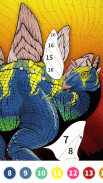 Dinosaur Color by Number Book screenshot 2