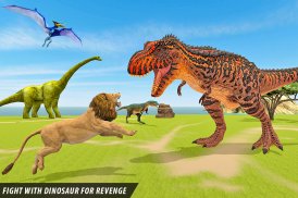 vahşi aslan vs dinozor: ada savaş hayatta kalma screenshot 1