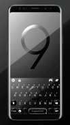 Black Galaxy S9 Tastatur-Thema screenshot 2