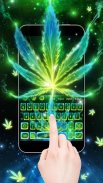 Neon Smoking Weed Keyboard Theme screenshot 1