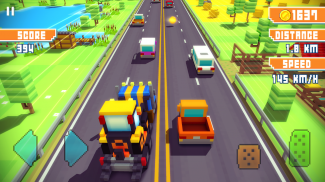 Blocky Highway: Traffic Racing screenshot 3