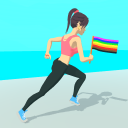 LGBTQ Flag Relay Run 3D