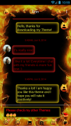 SMS Messages Flame Fire Theme screenshot 2