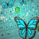 Turquoise Diamond Butterfly Keyboard Theme