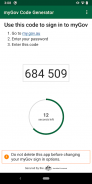 myGov Code Generator screenshot 0