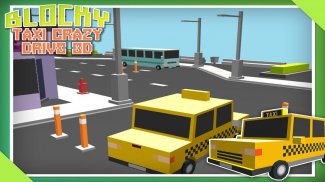 Blocky Taxi Crazy Drive Sim 3D screenshot 13