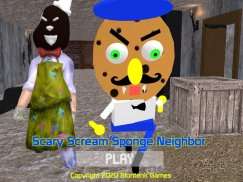 Scary Scream Neighbor Sponge Night screenshot 2