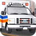 Ambulance Driving 3D Icon