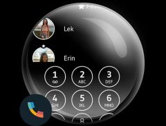 Circle Black White Phone Dialer Theme screenshot 5