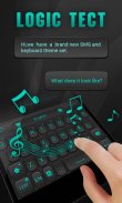 3D Black and Blue GO Keyboard Theme Logic Tect screenshot 4