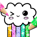 Kawaii para Colorir Glitter: Jogo de Colorir Icon