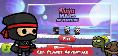 Ninja Mars Adventure - Run Endless Fun Game screenshot 1