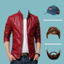 Man Leather Jacket Photo Suit