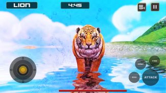 Lion Vs Tiger Wild Animal Simulator Game screenshot 3