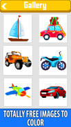 Vehicles Color by Number: Cars,Planes,Bikes,Trains screenshot 7