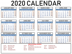 2020 World Public Holiday Calendar screenshot 2