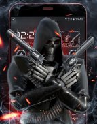 3D Death Skull Gun Theme screenshot 3