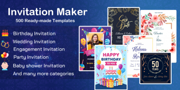 Invitation maker 2021 Birthday & Wedding card Free screenshot 1
