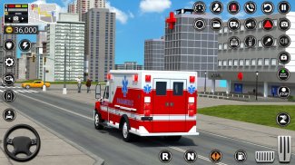 Cidade Ambulância Emergência Resgatar Simulador screenshot 5