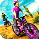 Mountain Climb Bicycle Rider Icon