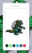 Kaiju Pixel Art Colored screenshot 2