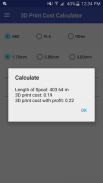3D Print Cost Calculator screenshot 1
