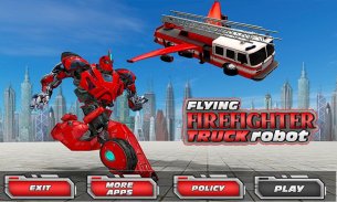 fire truck flying robot rescue screenshot 14