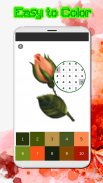 Rose Flower Color By Number-Coloring PixelArt screenshot 2