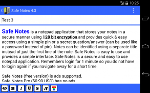 Safe Notes is a secure notepad screenshot 3