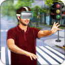 Walk Virtual Reality 3D Joke Icon