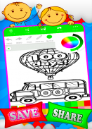 Coloring 100 Days Of School Games screenshot 5