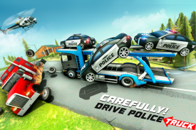 Police Cargo Truck Offroad 3D screenshot 9