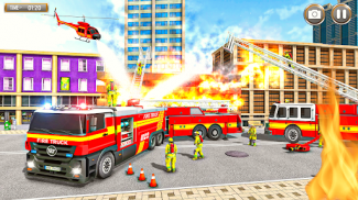 Rescue Fire Truck Fire Fighter screenshot 1